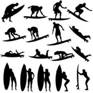 Vector silhouette of a people N344