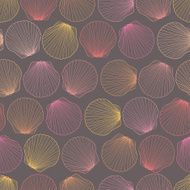 Seamless pattern of seashells N5