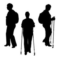 Vector silhouette of woman N502