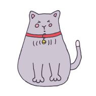 Vector chineese bell cat N2