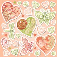 Vector set of pastel colorful elements N2