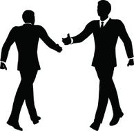 business handshake silhouette N13