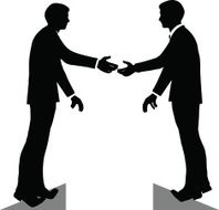 business handshake silhouette N14