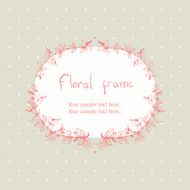 floral wreath frame for text