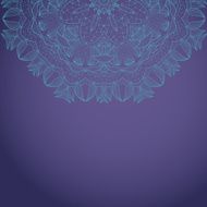 background with lace circle hand drawn ornament N9