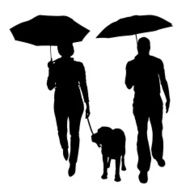 Vector silhouette of the people N2