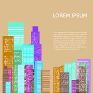 Abstract Skyline City Vector N3