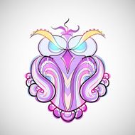 Vector wild predatory owl