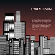 Abstract Skyline City Vector N6
