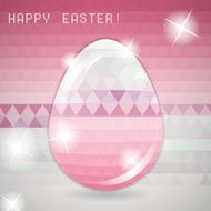 Easter egg pink crystall triangle greeting card