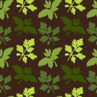Seamless pattern with silhouettes leafs N2