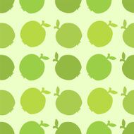 Seamless pattern with silhouettes apples N2
