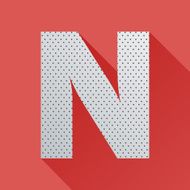 Flat Letter N