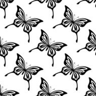 Repeat seamless pattern of butterflies