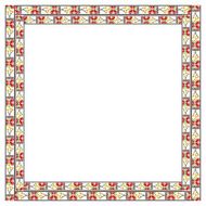 Frame with elements of national Ukrainian embroidered eps10