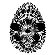 decorative floral silhouette Easter egg N8