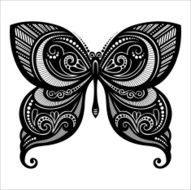 Vector Beautiful Butterfly Exotic Insect N3