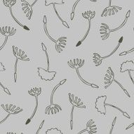 vector pattern with dandelion seeds N2