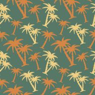 Seamless pattern with coconut palm trees N16