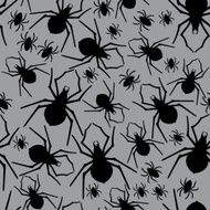 Vector spiders seamless pattern N7