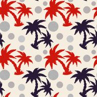 Seamless pattern with coconut palm trees N17