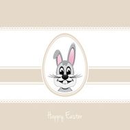 happy easter bunny white egg N5