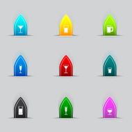 Glass icon set