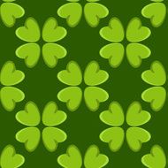 Seamless pattern with four leaf lucky clovers N2