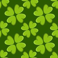 Seamless pattern with four leaf lucky clovers N3