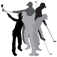 Vector silhouette golf N3
