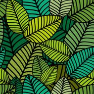 Pattern With Striped Leaves
