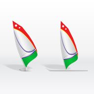 Windsurf on white background