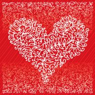 St Valentine Love Red Heart Card IV N2