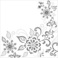 Floral contour background