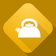 Vector icon of Kettle with a long shadow