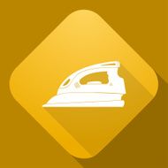 Vector icon of Flatiron with a long shadow