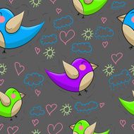 texture with birds in love