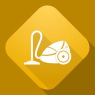 Vector icon of Vacuum Cleaner with a long shadow