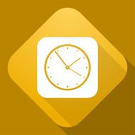 Vector icon of Clock with a long shadow