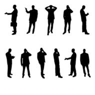 Silhouettes of businesspeople N16