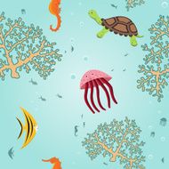Marine life seamless
