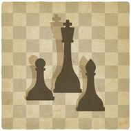 sport chess logo old background