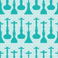 Hookah seamless pattern N2