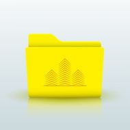 Vector yellow folder on blue background Eps10 N38