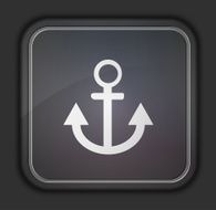 Vector square icon on dark background Eps10