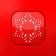 Vector red Snowflake icon Eps10 Easy to edit N4