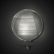 Vector glass ladder icon on gray background Eps 10
