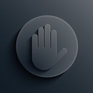 Vector dark circle icon Eps10 N14