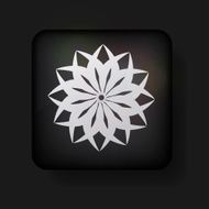 Vector snowflake icon on black background Eps 10 N3