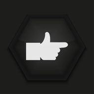 Vector creative icon on black background Eps10 N25